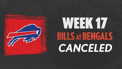 Bills vs Bengals Game has been Cancelled