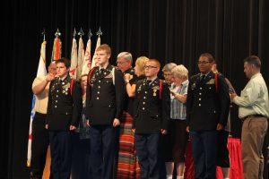 Above are the JROTC students that received the promotion  