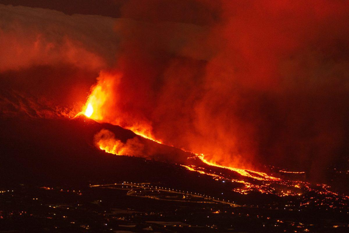 Cumbre Vieja erupting on La Palma Island