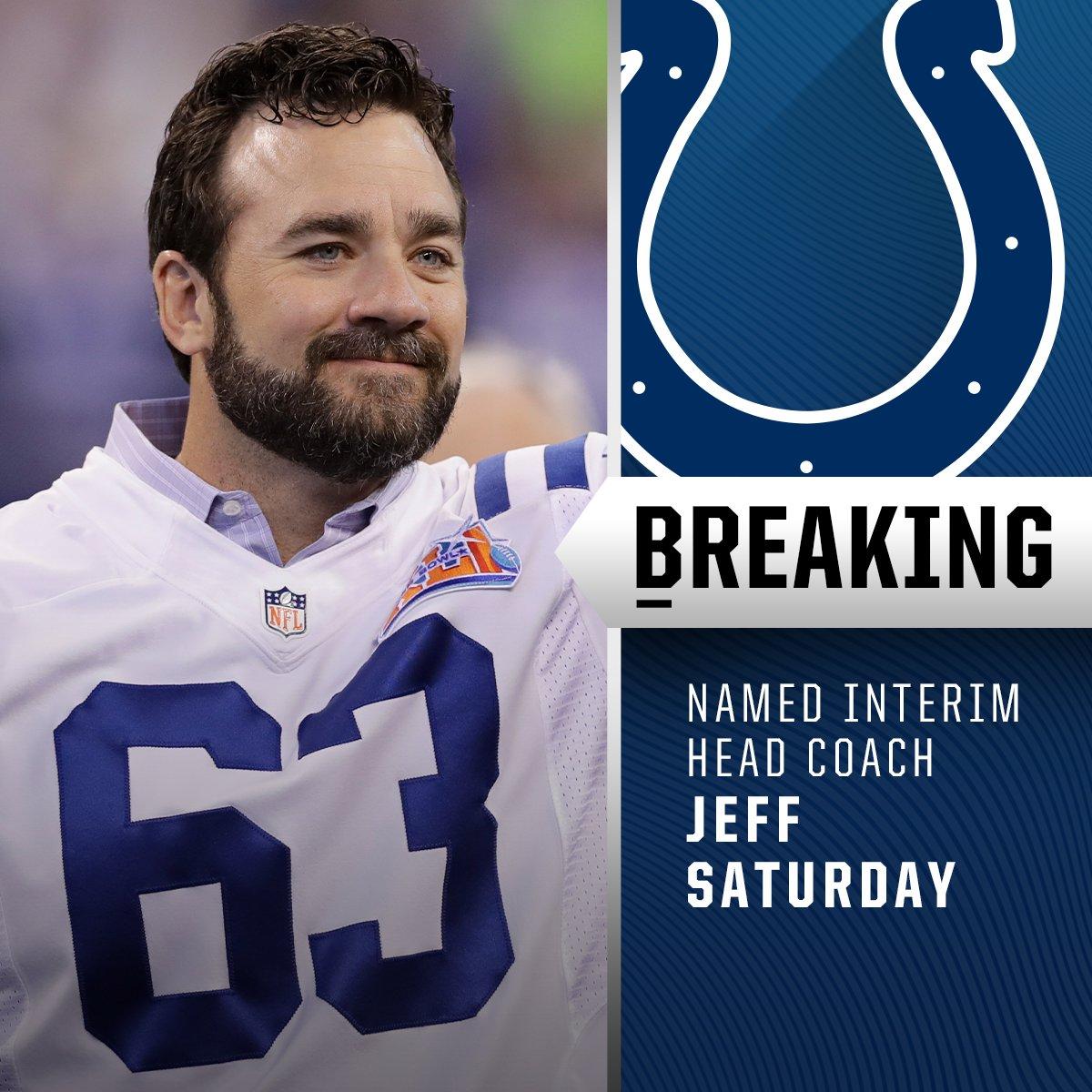 Colts hire Jeff Saturday as Interim Head Coach